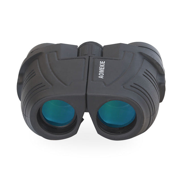 AOMEKIE 12X25 Binoculars High Power Optical Glass Bak4 Prism Multi-coated Lens Hunting Birdwatching Telescope Compact Camo/Black
