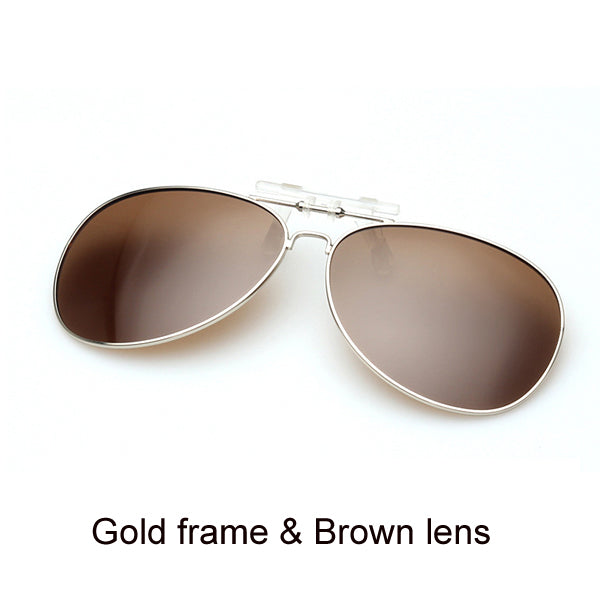 Pro Acme Polarized Clip On Sunglasses Men Driving Day & Night Vision Lens Mirror Coating Aviation Sun Glasses For Women CC0131