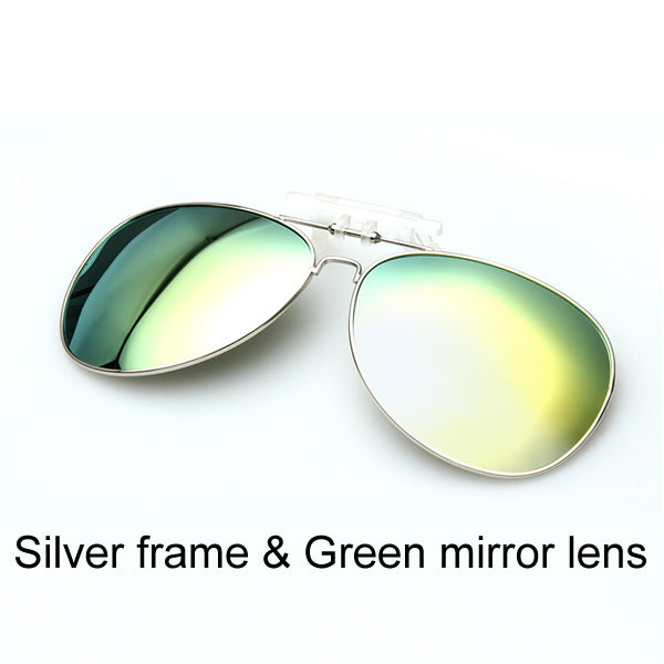 Pro Acme Polarized Clip On Sunglasses Men Driving Day & Night Vision Lens Mirror Coating Aviation Sun Glasses For Women CC0131