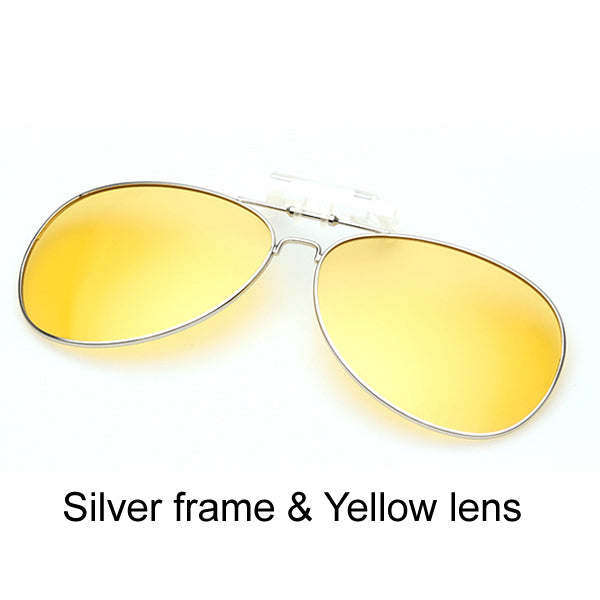 Pro Acme Polarized Clip On Sunglasses Men Driving Day & Night Vision Lens Mirror Coating Aviation Sun Glasses For Women CC0131