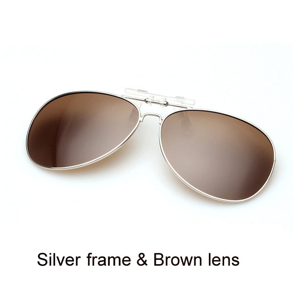 Pro Acme Polarized Clip On Sunglasses Men Driving Day & Night Vision Lens Mirror Coating Aviation Sun Glasses For Women CC0131