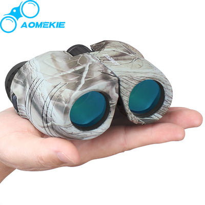 AOMEKIE 12X25 Binoculars High Power Optical Glass Bak4 Prism Multi-coated Lens Hunting Birdwatching Telescope Compact Camo/Black