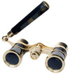 Opera Theater Glasses 3x25 Brass Coated Lens Binocular Telescope White/Red/Black Color with Handle Glasses