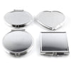 CN-RUBR Various Shapes Portable Folding Mirror Mini Compact Stainless Steel Metal Makeup Cosmetic Pocket Mirror For Makeup Tools