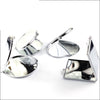 CN-RUBR Various Shapes Portable Folding Mirror Mini Compact Stainless Steel Metal Makeup Cosmetic Pocket Mirror For Makeup Tools