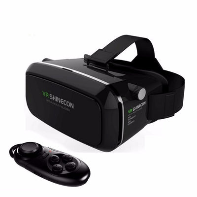 Hot!2018 Google Cardboard VR shinecon Pro Version VR Virtual Reality 3D Glasses +Smart Bluetooth Wireless Remote Control Gamepad