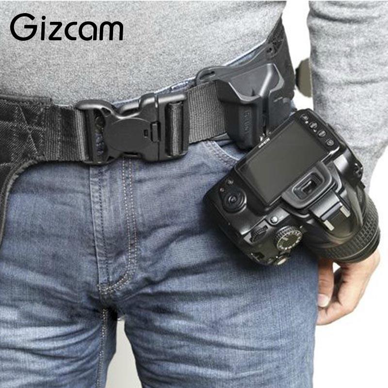 Gizcam Fast Loading Camera Photo Holster Waist Belt Buckle Button Straps Accessories For DSLR Camera