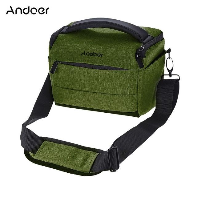 Andoer DSLR Camera Bag Fashion Polyester Shoulder Bag Camera Case for Canon Nikon Sony FujiFilm Olympus Panasonic DSLR Cameras