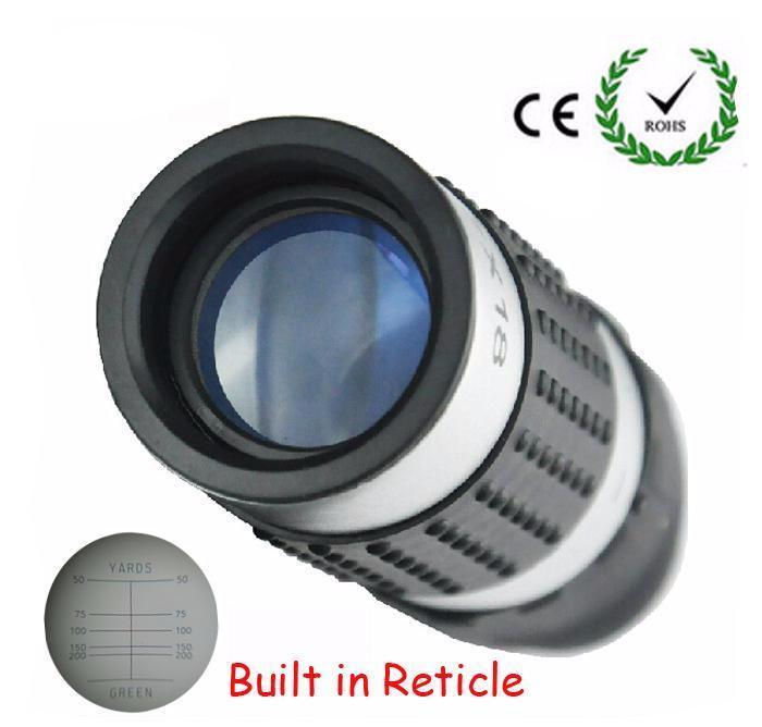 7X18 mini Pocket HD blue film Golf Monocular Telescope Rangefinder binoculars GM018 With Reticle for golf