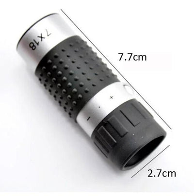 7X18 mini Pocket HD blue film Golf Monocular Telescope Rangefinder binoculars GM018 With Reticle for golf
