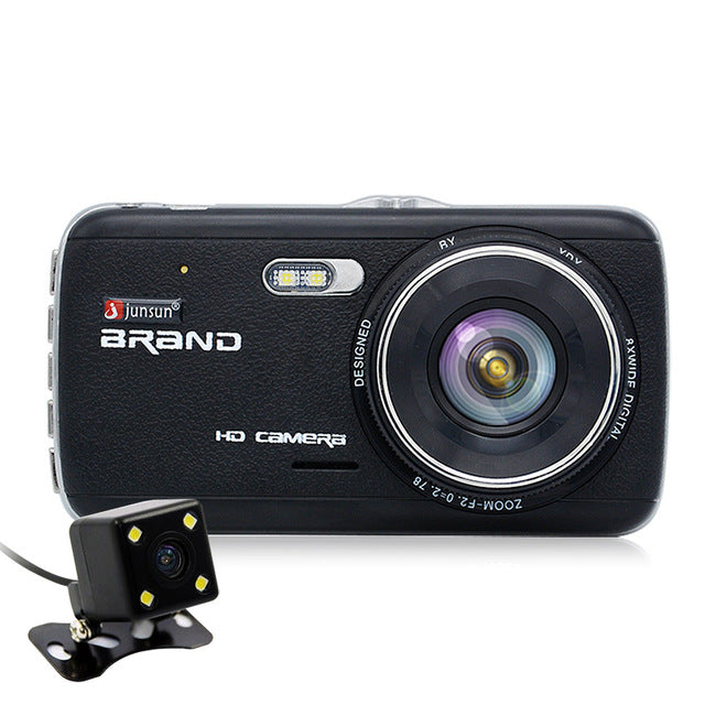 Junsun H7 Car DVR Camera Dual Lens IPS 4.0" Full HD 1296P Video Recorder Registrator Night Vision Car Camcorder DVRs Dash Cam