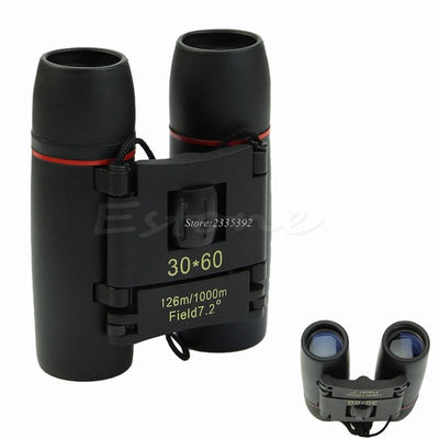 Day Night Vision 30 x 60 Zoom Outdoor Travel Folding Binoculars Telescope+Case
