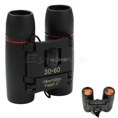 Day Night Vision 30 x 60 Zoom Outdoor Travel Folding Binoculars Telescope+Case