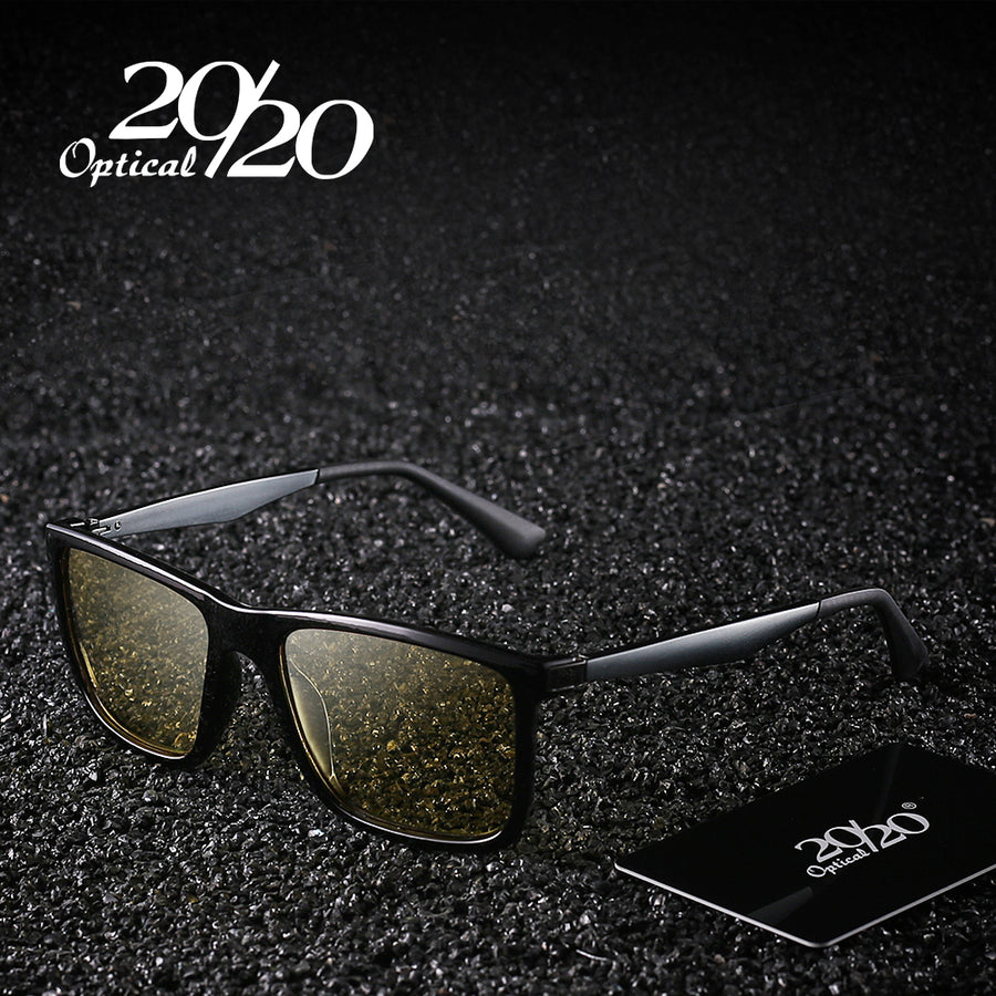20/20 Brand New Men's Polarized Sunglasses Night Vision Yellow Lens Male Eyewear Night Driving Sun Glasses PZ5006