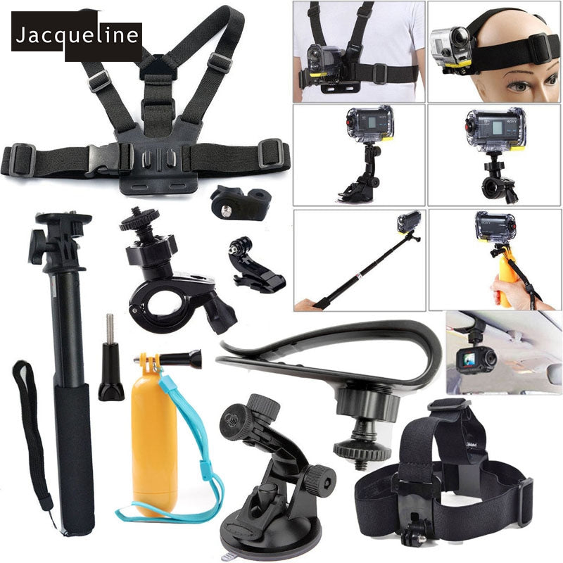 Jacqueline for Accessories Kit Set for Sony Action Cam HDR AS50 AS20 AS200V AS30V AS300 AS15 AS100V AZ1 mini FDR-X1000V/W 4 k