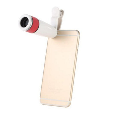 EDAL Clip On 12X Telephoto Lens Smart Phone Optical Zoom Telescope Camera Lenses External Smartphone Camera Lens For IPhone