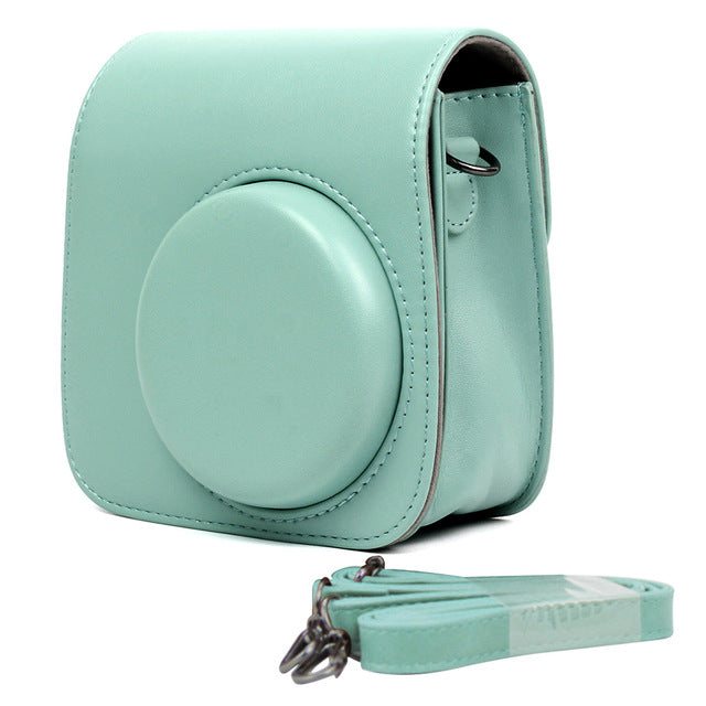 Besegad PU Leather Carrying Storage Shoulder Bag Case Cover Skin Shell Pouch for Polaroid Fujifilm Instax Mini 9 Instant Camera