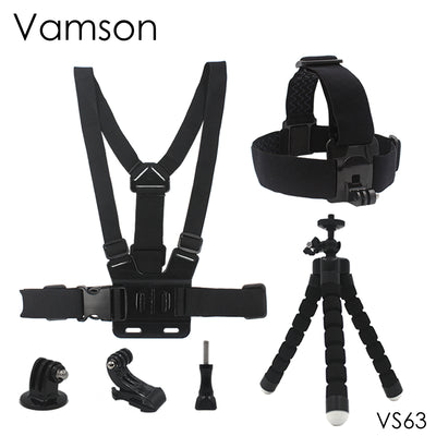 Octopus Tripod Mini Monopod Chest Strap Belt Head Strap Mount For Gopro Hero 5 4 3+ Xiaomi Yi 4K SJ4000 Action Camera VS63