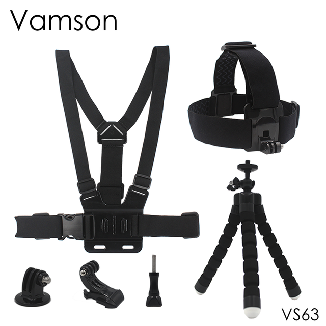 Octopus Tripod Mini Monopod Chest Strap Belt Head Strap Mount For Gopro Hero 5 4 3+ Xiaomi Yi 4K SJ4000 Action Camera VS63