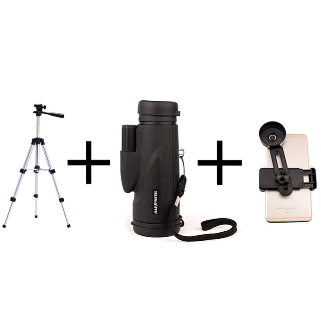 DAESPHETEL  HD 12X50 monocular rofessional Hunting Telescope Zoom mobile phone photographing Binoculars With tripods