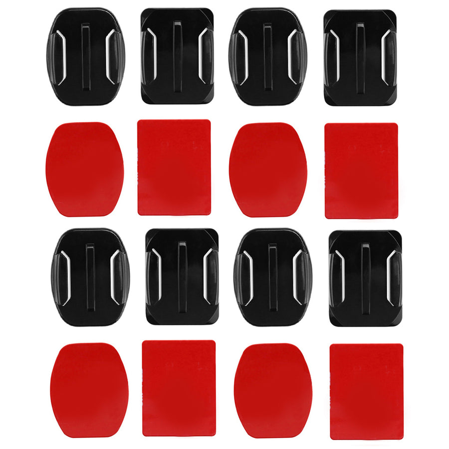 SHOOT 8pcs Flat Curved Base Mount and Adhesive Stickers for GoPro Hero 5 6 4 Yi 4K SJCAM SJ4000 Mount for Gopro Accessories Set