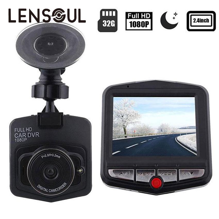 lensoul Full HD 1080P View Angle Video Camera 2.4" LCD Car DVR Dashcam G-Sensor IR Night Vision Mini Cam Camcorder