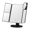 Ovonni Vanity Makeup Mirror 22 LED Lighted Touch Screen 1X/2X/3X/10X Magnification Foldable Adjustable Maquiagem LED Mirror