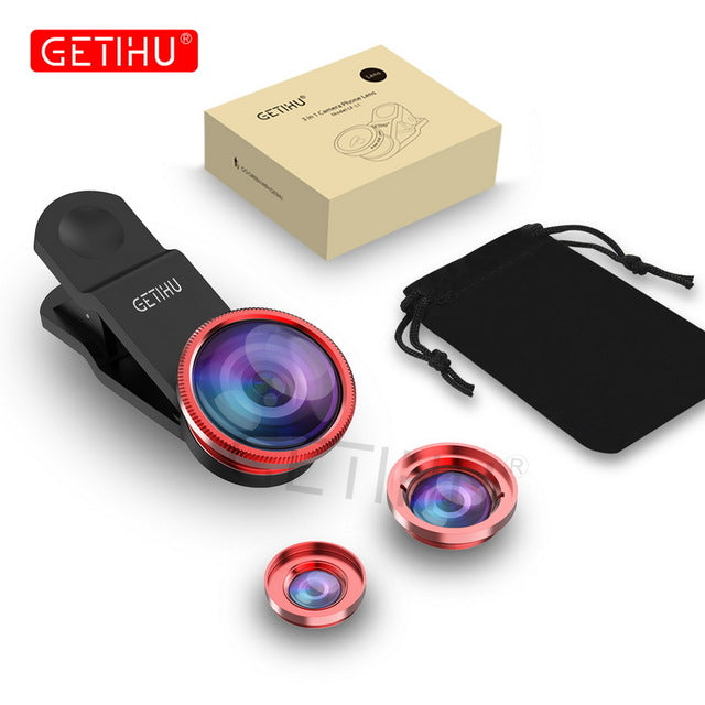 Fish Eye Phone Camera Lens Cell Phone Smartphone Fisheye Lenses Angel Macro Zoom Mobile Phones Lens Telescop For iPhone 5 6 7 8