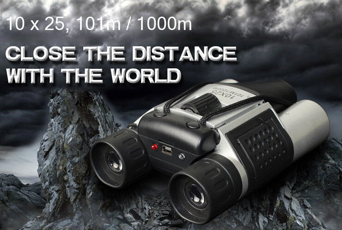 1.3MP CMOS Sensor 10X25 Binoculars Digital Camera 101m/1000m USB Telescope for Tourism Hunting Photo DVR Video Recording TF