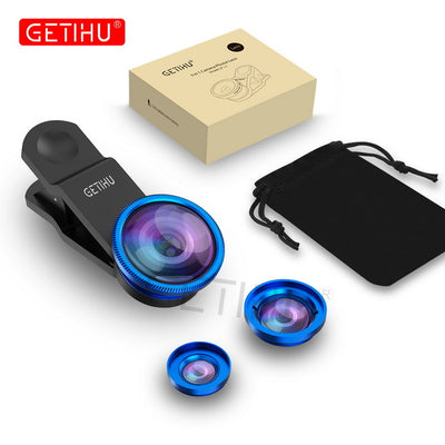 GETIHU Fisheye Camera Lens Mobile Phone Lenses Universal Fish eye Zoom Smartphone Macro Lentes Microscope For iPhone 6 7 8 Lens