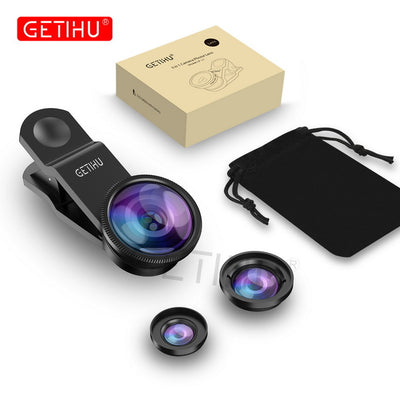 GETIHU Fisheye Camera Lens Mobile Phone Lenses Universal Fish eye Zoom Smartphone Macro Lentes Microscope For iPhone 6 7 8 Lens