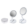 Double-sided Rotation Folding USB LEDs Lighted Makeup Mirror Touch Screen Portable Tabletop Lamp Cosmetic Mirror Make Up Tools