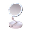 Double-sided Rotation Folding USB LEDs Lighted Makeup Mirror Touch Screen Portable Tabletop Lamp Cosmetic Mirror Make Up Tools
