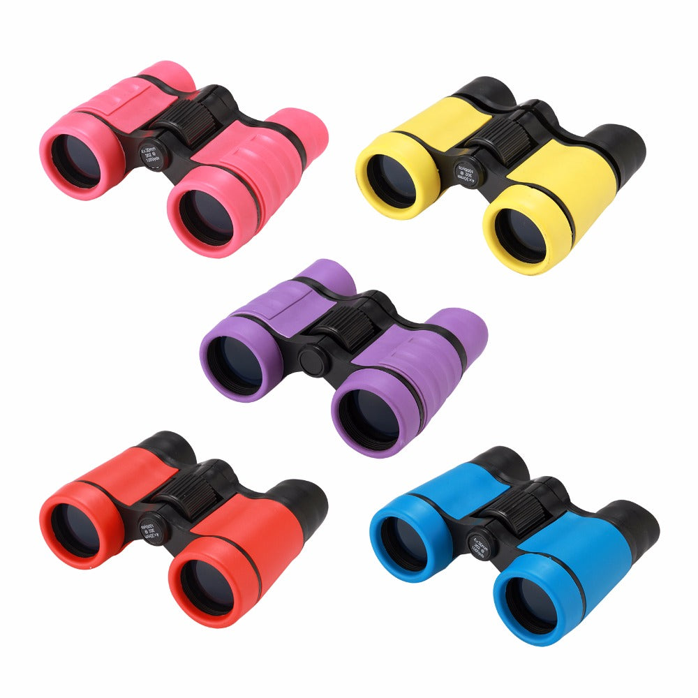 Rubber 4x30 Plastic Children Binoculars Pocket Size Telescope Maginification For Kids Outdoor Games Boys Toys Gift