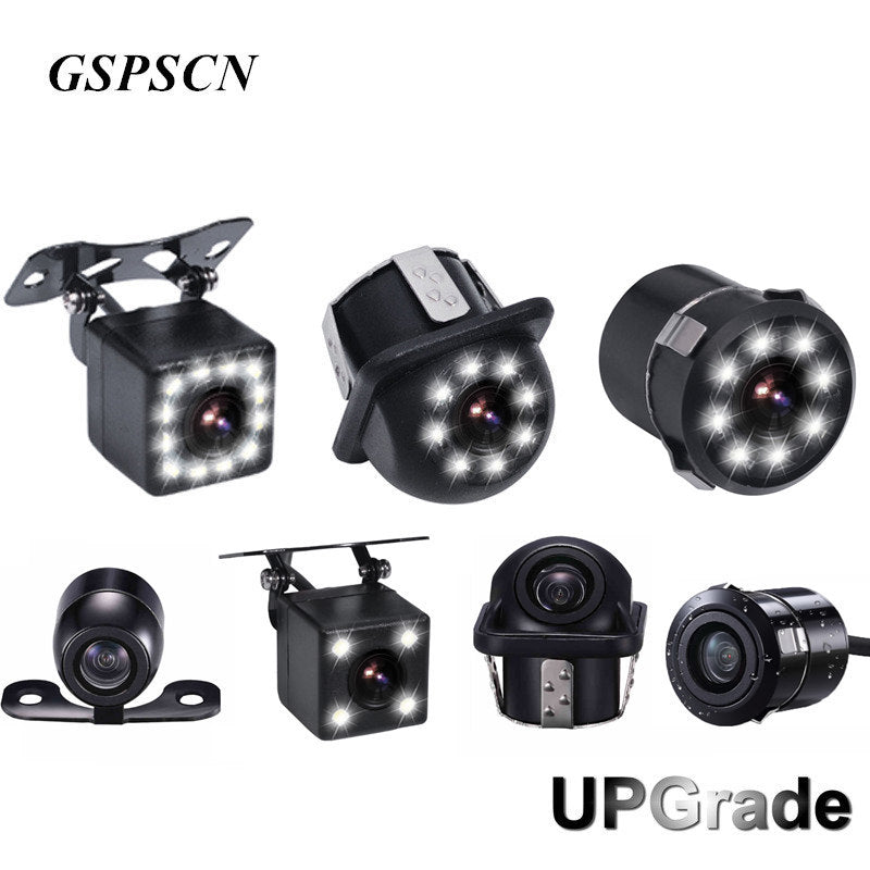 GSPSCN Car Backup Camera LED Night Vison Reversing Camera 170 Degree Rear View Cameras IP69 Waterproof Reversing Rearview Camera