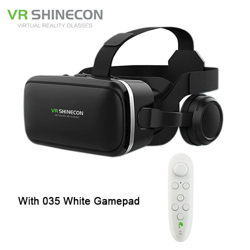 VR Headset Shinecon 6.0 Pro Stereo Virtual Reality Smartphone 3D Glasses Google BOX VR Headset with Controller for Android