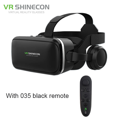 VR Headset Shinecon 6.0 Pro Stereo Virtual Reality Smartphone 3D Glasses Google BOX VR Headset with Controller for Android