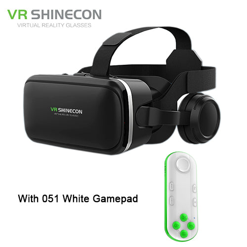 VR Headset Shinecon 6.0 Pro Stereo Virtual Reality Smartphone 3D Glasses Google BOX VR Headset with Controller for Android