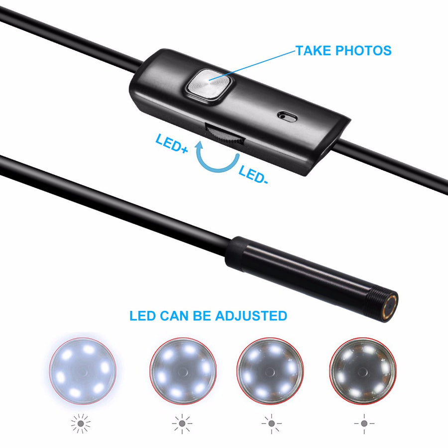 640p HD Mini Camera AN97 5.5mm Diameter Mini Endoscope with 1M 2M USB Cable for Android Searching Thing Camcorder for Microscopy