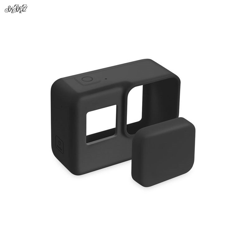 Go Pro Accessories Action Camera Case Protective Silicone Case Skin +Lens Cap cover for GoPro Hero 5 Black Hero 6 Camera