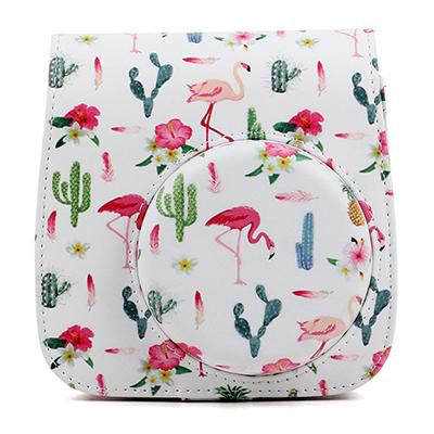 Newly Flamingo Case PU Pouch Camera Bags With Strap Protector Cover For Fujifilm Instax Mini 8/8+/9