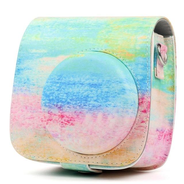 Newly Flamingo Case PU Pouch Camera Bags With Strap Protector Cover For Fujifilm Instax Mini 8/8+/9