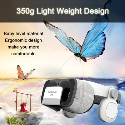 BOBOVR Z4 Update BOBO VR Z5 120 FOV 3D Cardboard Helmet Virtual Reality Glasses Headset Stereo Box for 4.7-6.2' Mobile Phone