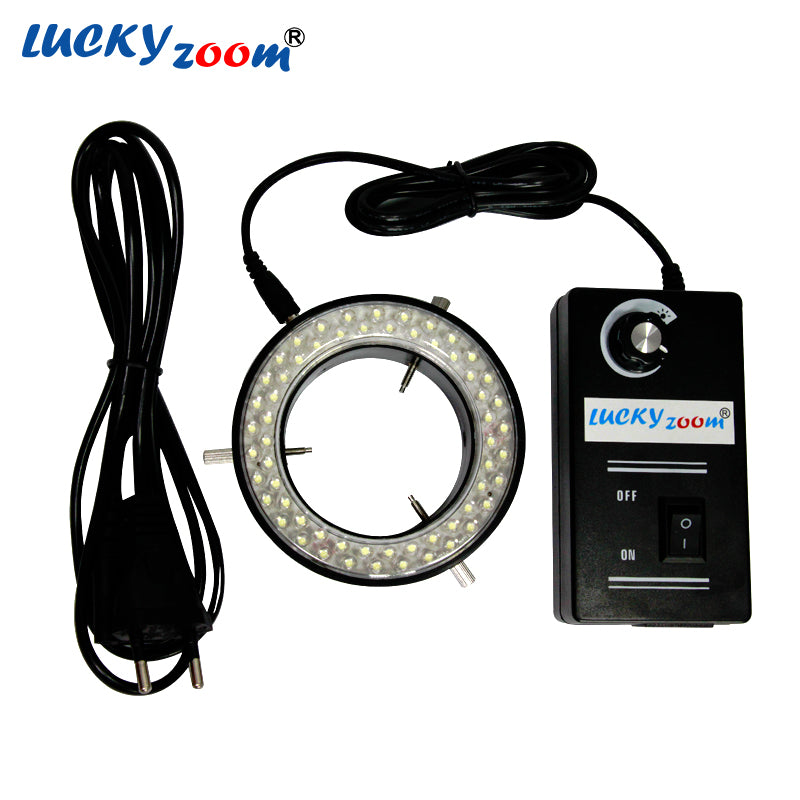 Lucky Zoom New Arrival 60 LED Adjustable Ring Light illuminator Lamp For STEREO ZOOM Microscope EU/RU/US Plug With Low Price