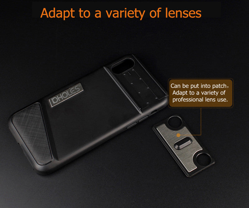New For iPhone X Dual Camera Lens 6 in 1 Fisheye Wide Angle Macro Lens For iPhone X 10 Telescope Zoom Lenses +Case