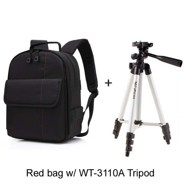 ightpro P1 Waterproof Digital DSLR Photo Padded Backpack w/ Rain Cover Multi-functional SLR Camera Soft Bag Video Case