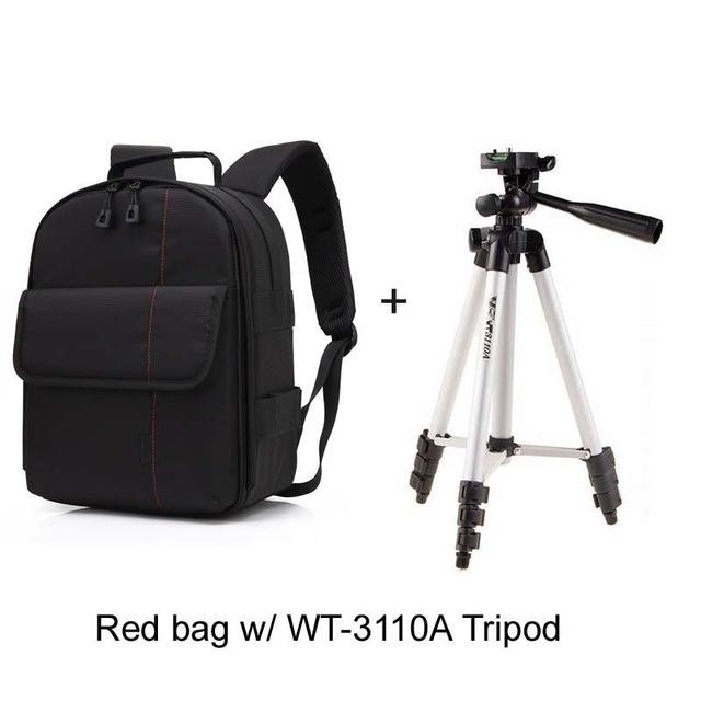ightpro P1 Waterproof Digital DSLR Photo Padded Backpack w/ Rain Cover Multi-functional SLR Camera Soft Bag Video Case