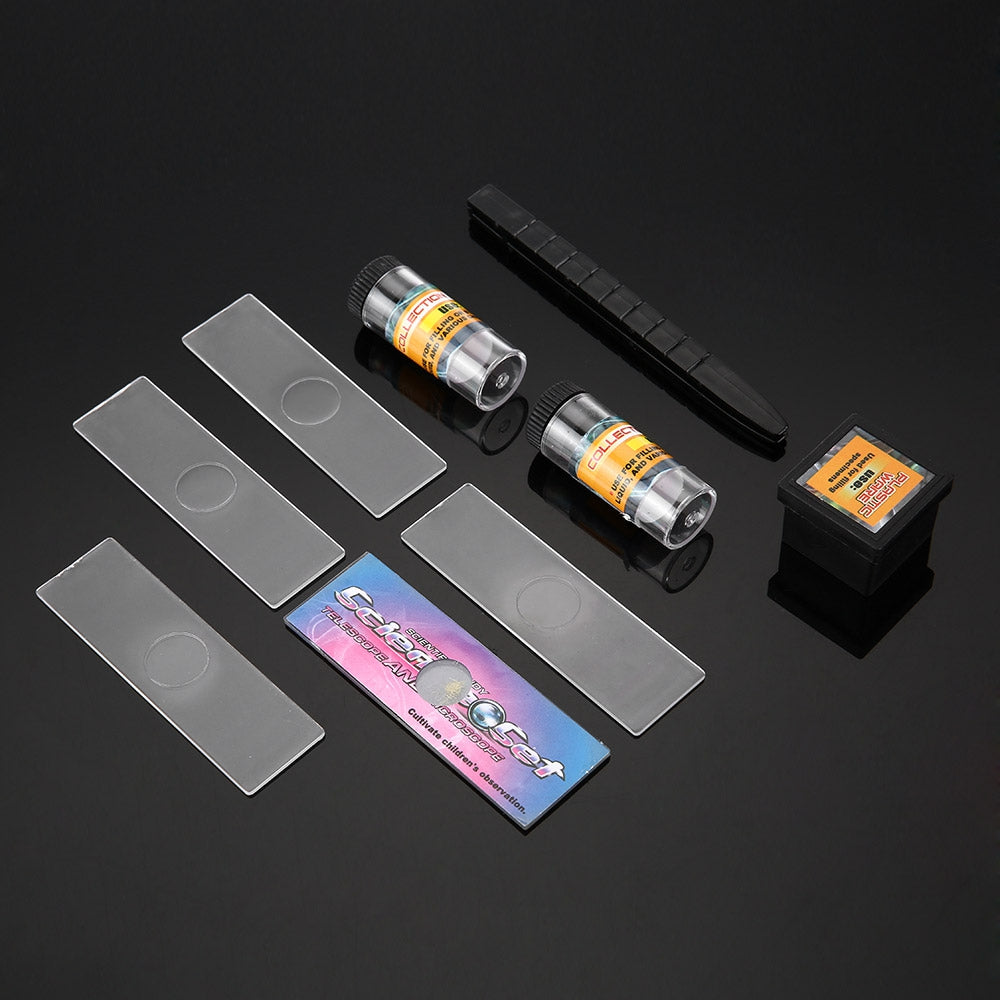 Microscope Kit Lab LED 100X-1200X Home School Educational Toy Gift Biological Microscope For Kids Child