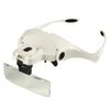 1.0X 1.5X 2.0X 2.5X 3.5X Adjustable 5 Lens Loupe Headband Magnifier Magnifying Glass with 2 LED Lights Lamp Jewelry Repair Tools