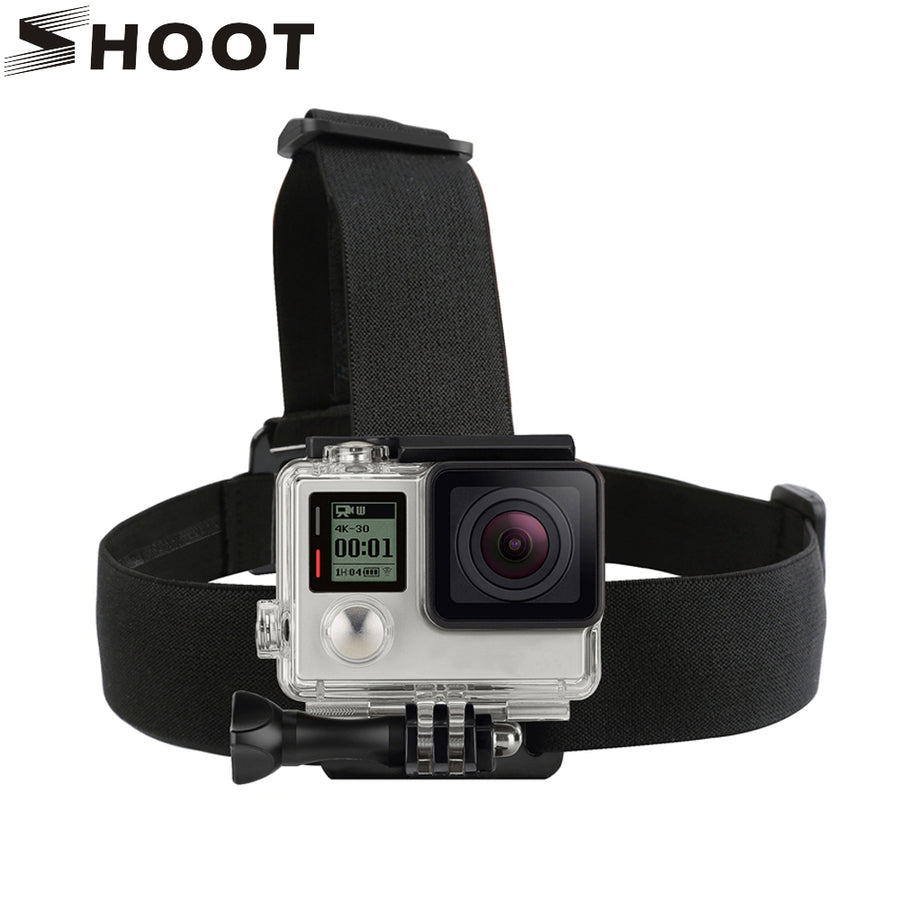 SHOOT Elastic Harness Head Strap For GoPro Hero 5 6 3 4 Session SJCAM SJ4000 Yi 4K Eken h9 Camera Mount for Go Pro Accessory